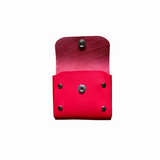 Handmade Leather Simple Coin Purse - Pillar Box Red