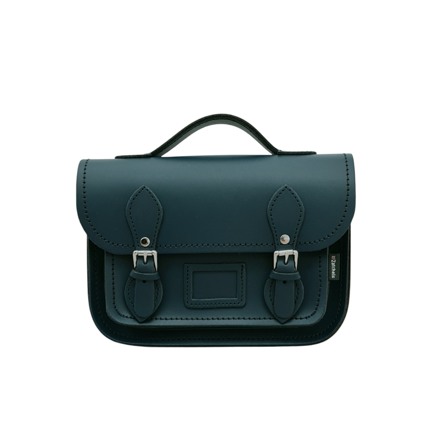 Leather Midi Satchel - Pine
