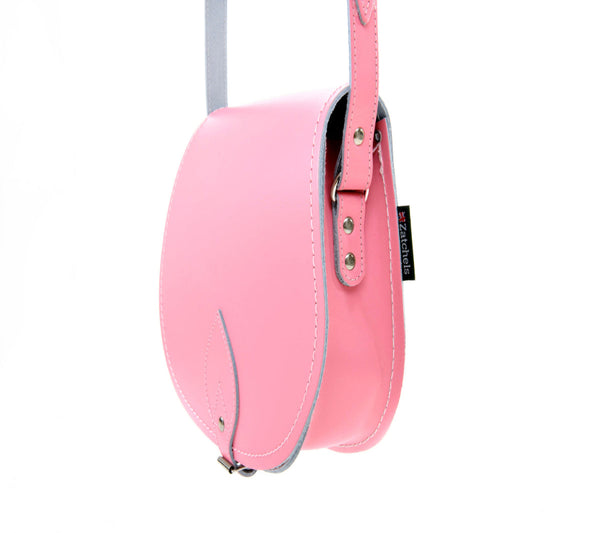 Leather Saddle Bag Large - Pastel Pink- In Stock & Ready to Ship