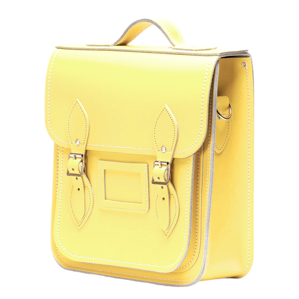 Handmade Leather City Backpack - Primrose - Yellow