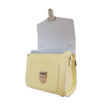 Handmade Leather Sugarcube Handbag - Primrose - Yellow