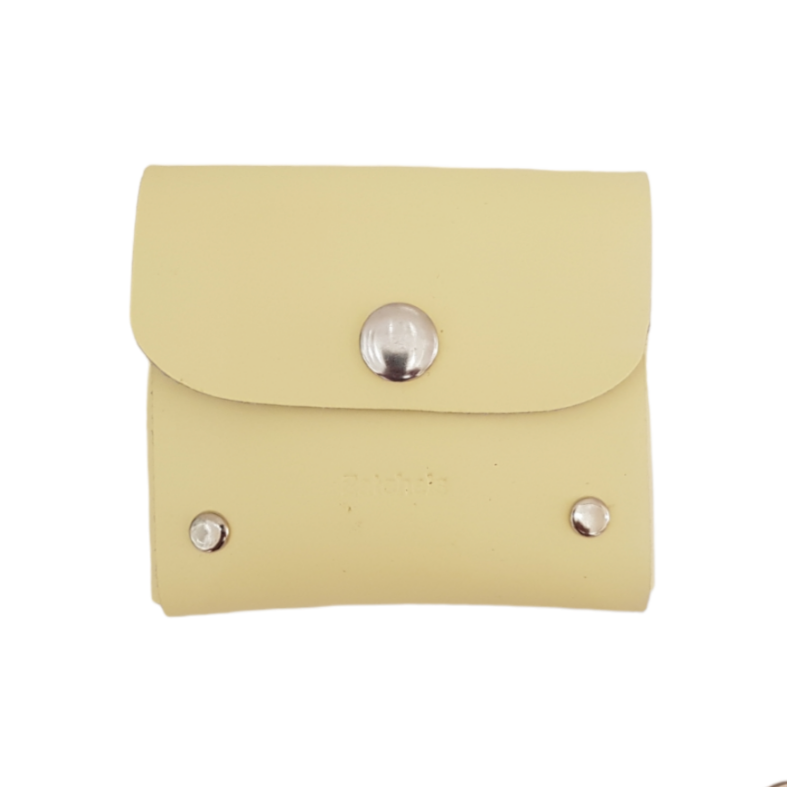 Handmade Leather Simple Coin Purse - Primrose - Yellow