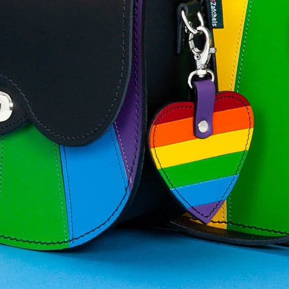 Pride Leather Heart Charm