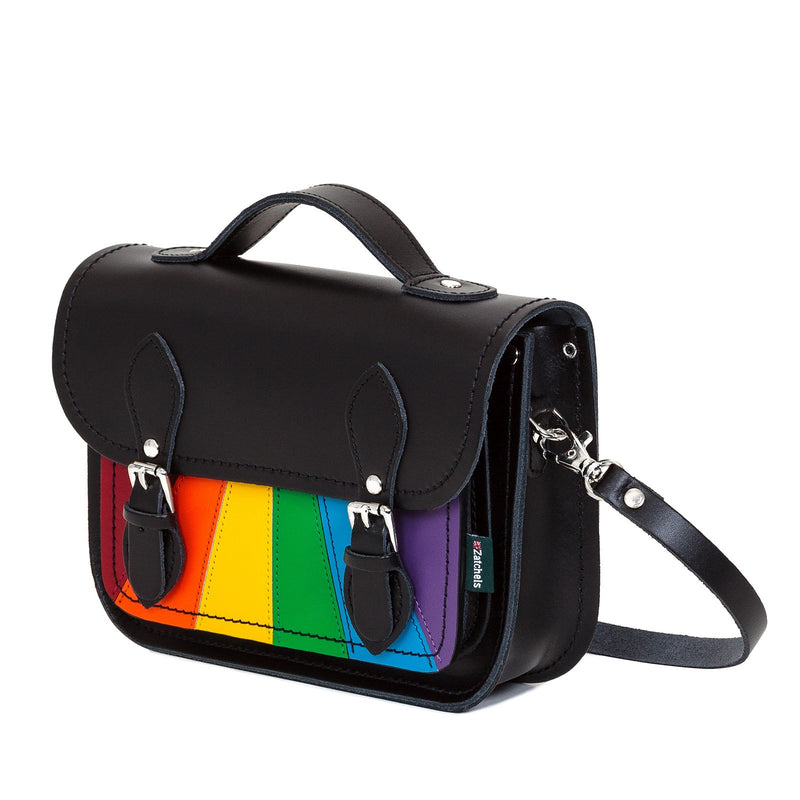 Leather Midi Satchel - Pride Rainbow - In Stock & Ready to Ship