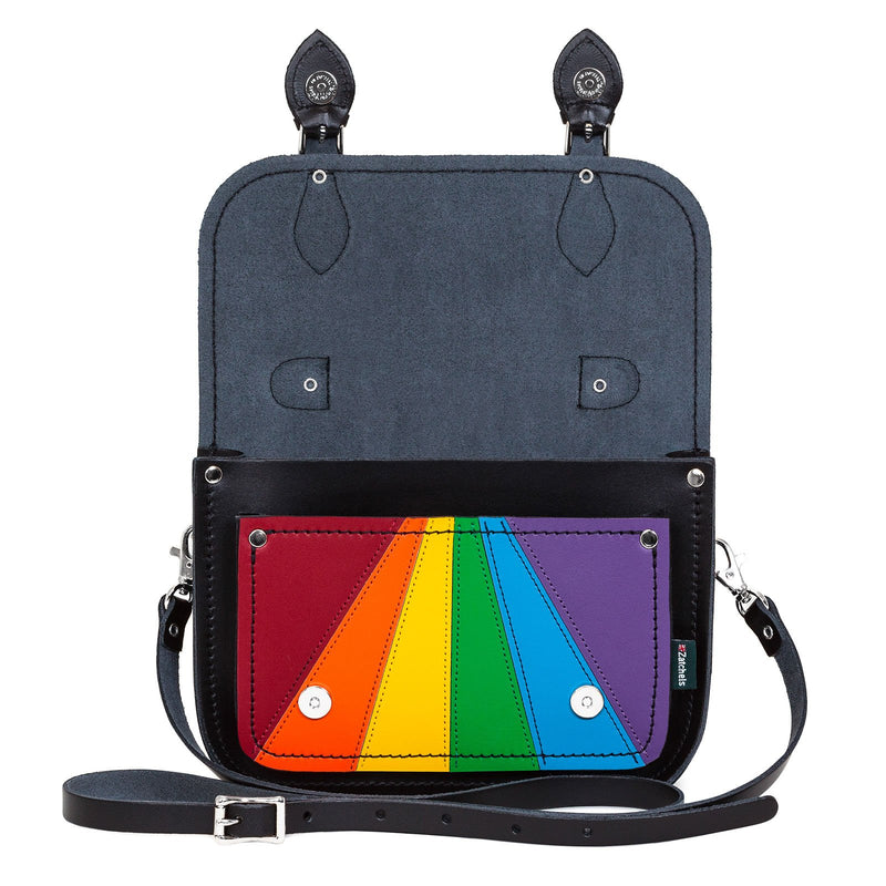 Leather Midi Satchel - Pride Rainbow - In Stock & Ready to Ship