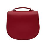 Handmade Leather Twist Lock Saddle Bag - Red