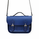Leather Midi Satchel - Royal Blue