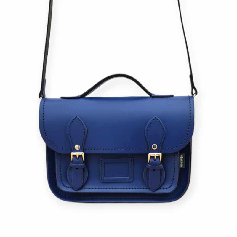 Royal Blue Leather Midi Satchel Zatchels