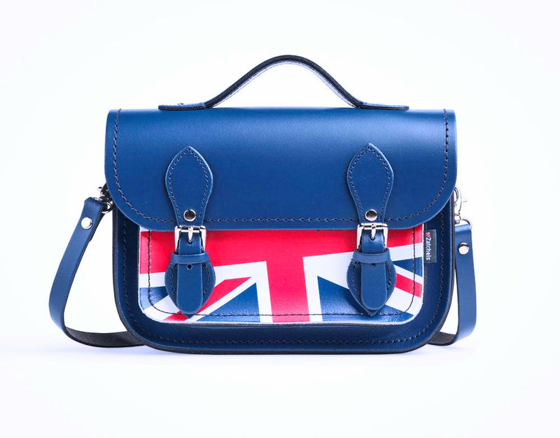 Union Jack Midi Satchel - Royal Blue