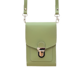 Leather PushLock Crossbody Phone Case - Sage Green - In Stock & Ready to Ship
