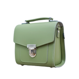 Handmade Leather Sugarcube Handbag - Sage - Green