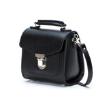 Leather Sugarcube Handbag - Black - Plus Size - In Stock & Ready to Ship