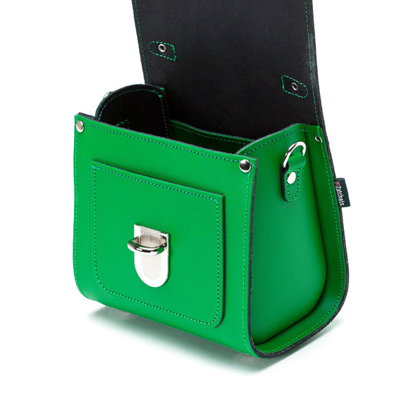 Leather Sugarcube Handbag - Classic Green - Small - In Stock & Ready to Ship
