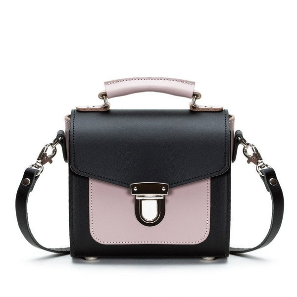Leather Sugarcube Handbag - Rose Truffle - Plus Size - In Stock & Ready to Ship