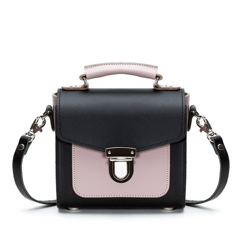 Leather Sugarcube Handbag - Rose Truffle - Plus Size - In Stock & Ready to Ship