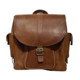 Men's Leather Tannery Backpack - Tan