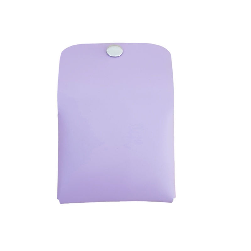 Handmade Leather Simple Coin Purse - Pastel Violet