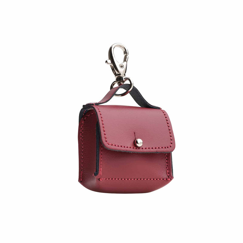 Mini bag charm -  Oxblood Red