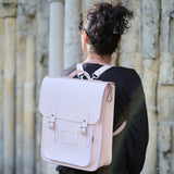 Handmade Leather City Backpack - Cherry Blossom