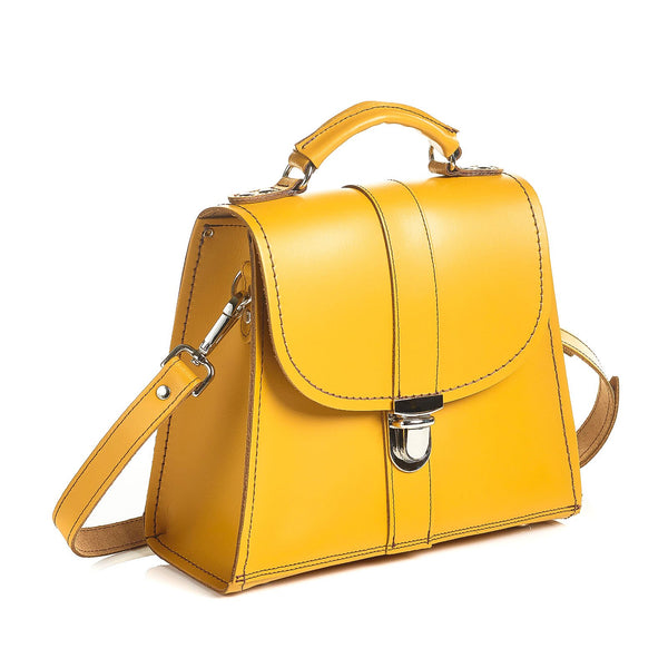 Yellow Ochre Leather Cross Body Bag - Cross Body Bag - Zatchels