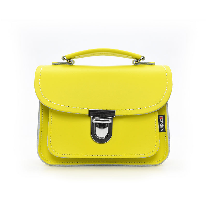 Zatchels Luna Handmade Leather Handbag - Daffodil Yellow