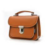 Zatchels Burnt Orange Luna Handmade Leather Bag - side view