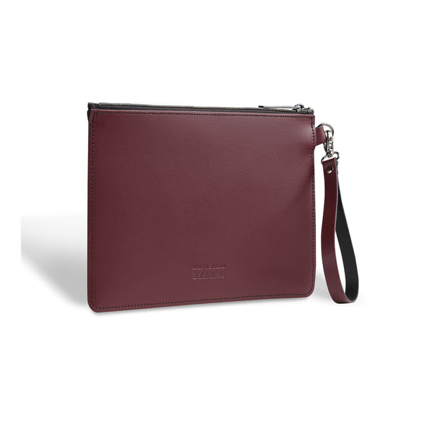 Handmade Leather Folio Case - Marsala Red