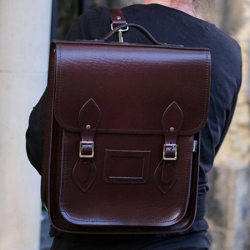 Leather satchel backpack clearance