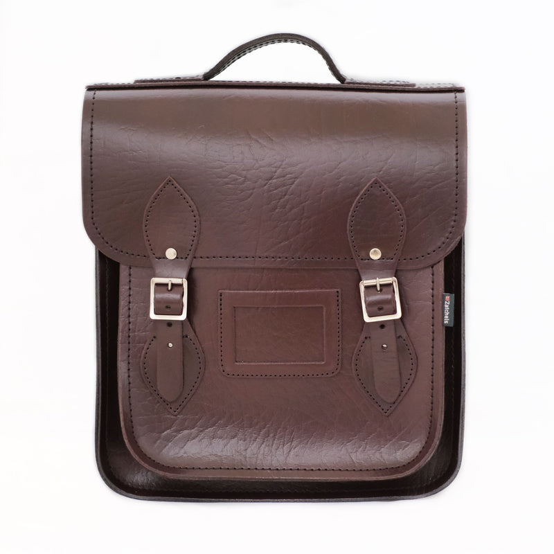 Handmade Leather City Backpack - Marsala Red Executive