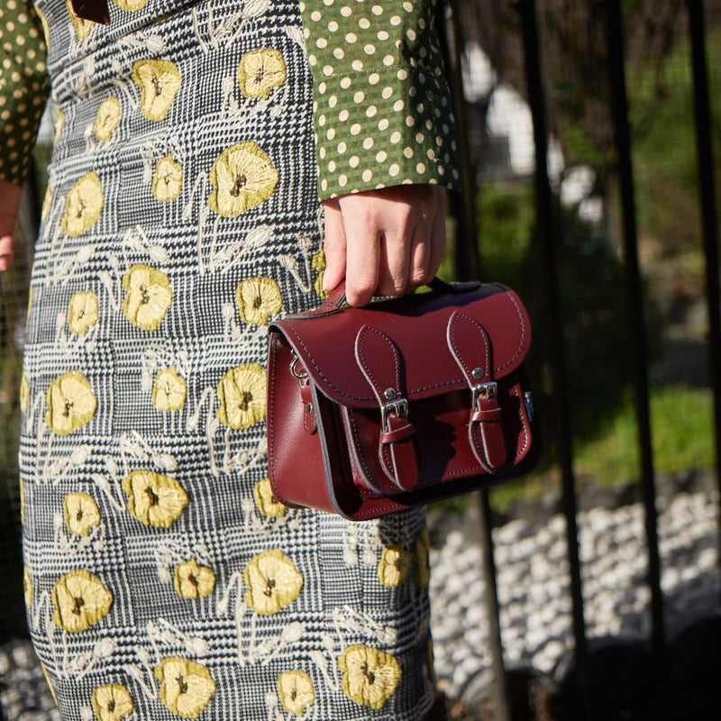 Handmade Leather Micro Satchel - Black