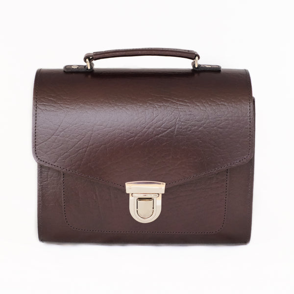 Executive Handmade Leather Sugarcube Grande - Marsala Red