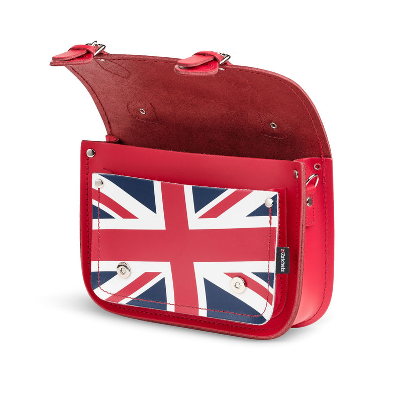 Union Jack Midi Satchel - Pillar Box Red