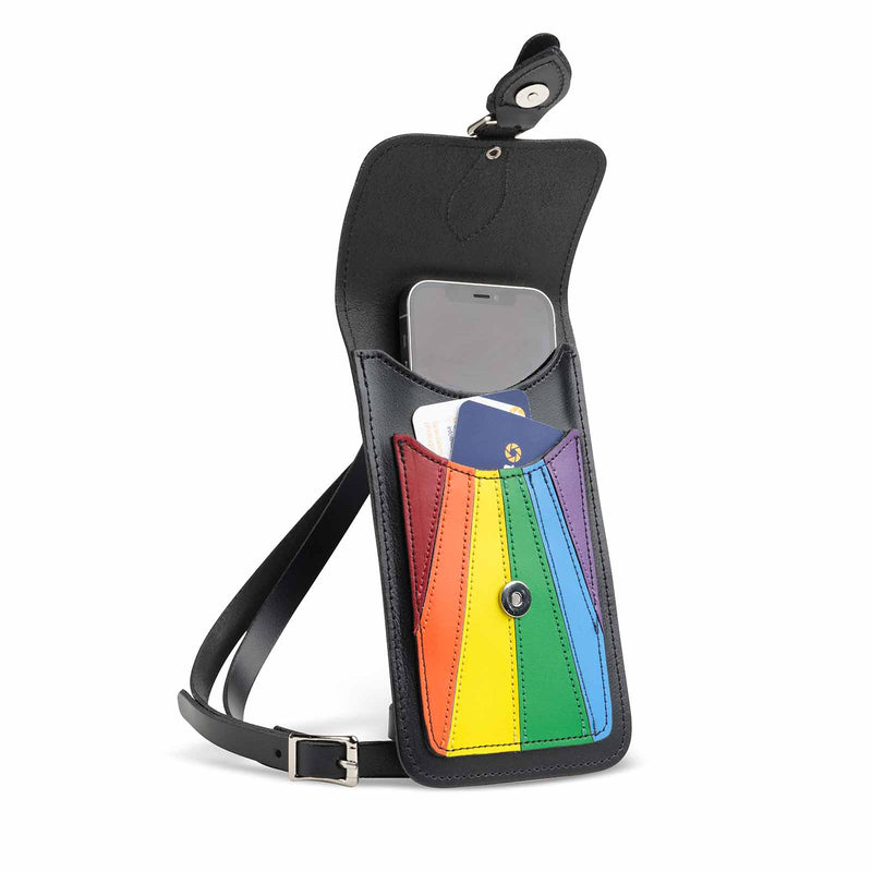 Handmade Leather Mobile Phone Pouch Plus - Pride