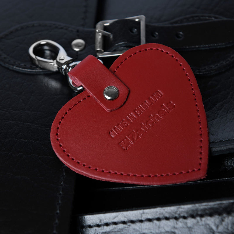 Red Leather Heart Charm with Gift Box