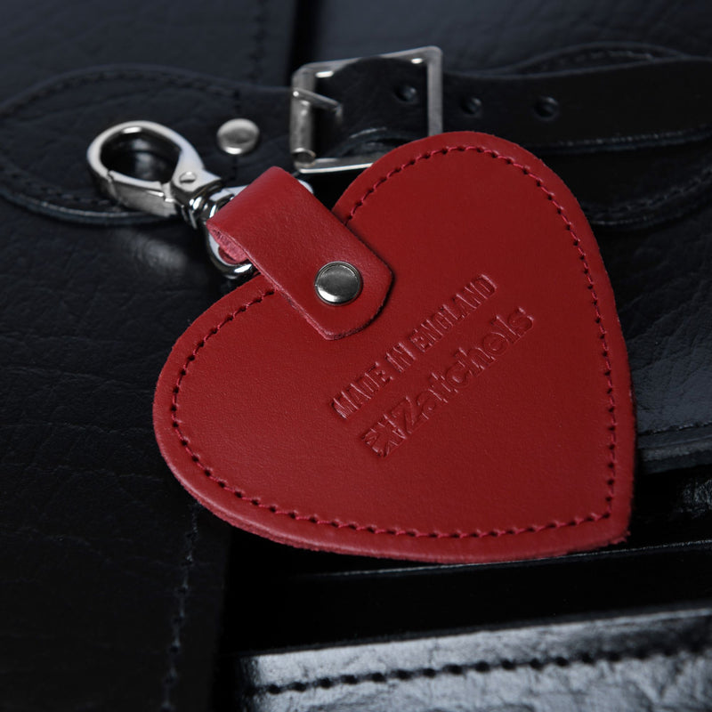 Red Leather Heart Charm