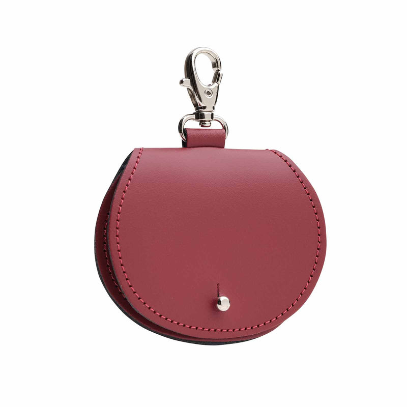 Mini saddle bag coin purse charm - Oxblood
