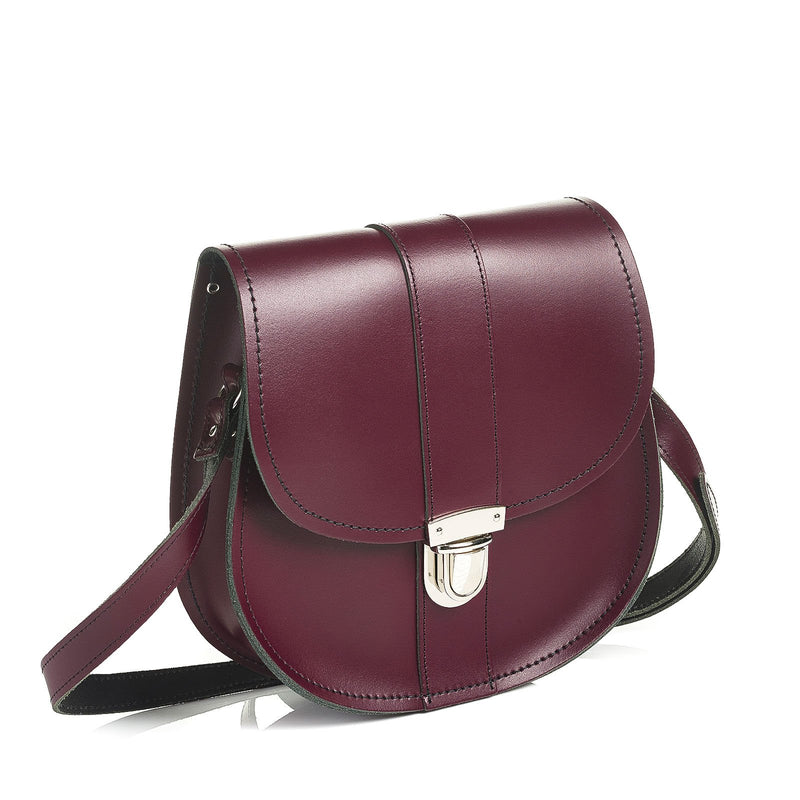 Marsala Red Leather Saddle Bag - Saddle Bag - Zatchels