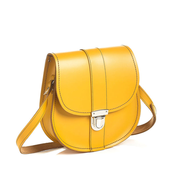 Yellow Ochre Leather Saddle Bag - Saddle Bag - Zatchels