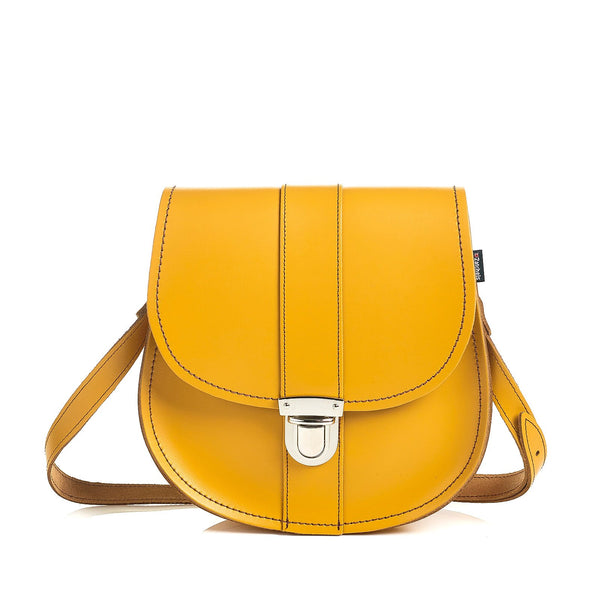 Yellow Ochre Leather Saddle Bag - Saddle Bag - Zatchels