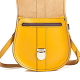 Yellow Ochre Leather Saddle Bag - Saddle Bag - Zatchels