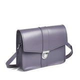 Lilac Grey Leather Shoulder Bag - Shoulder Bag - Zatchels