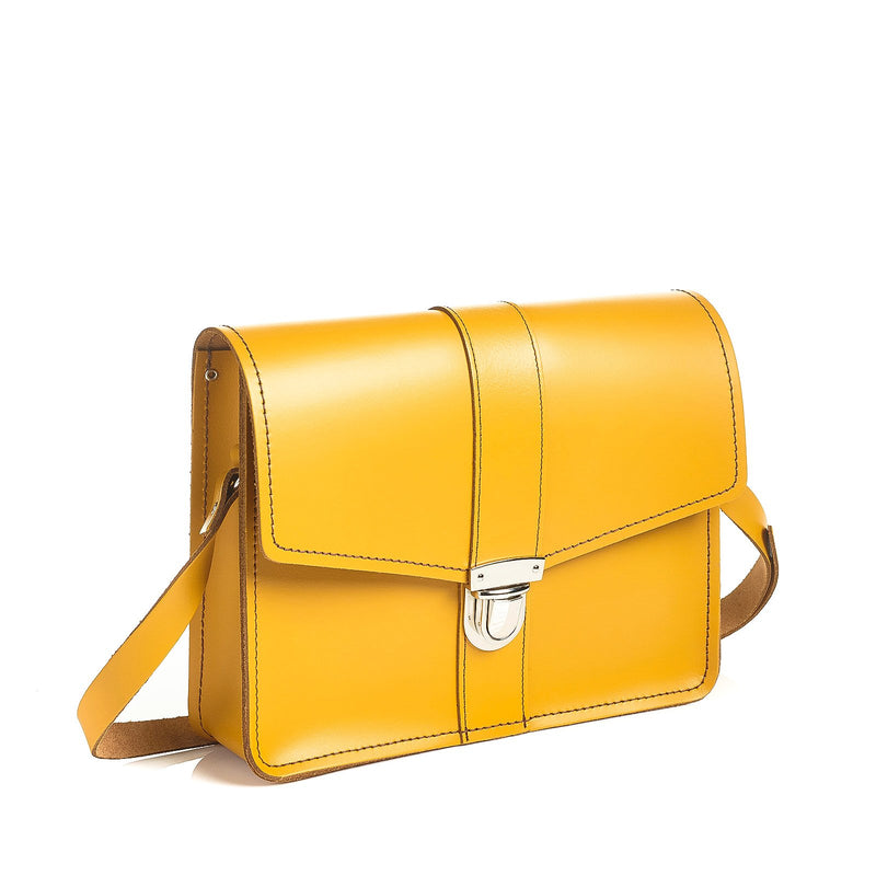 Yellow Ochre Leather Shoulder Bag - Shoulder Bag - Zatchels
