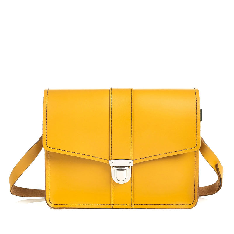 Yellow Ochre Leather Shoulder Bag - Shoulder Bag - Zatchels