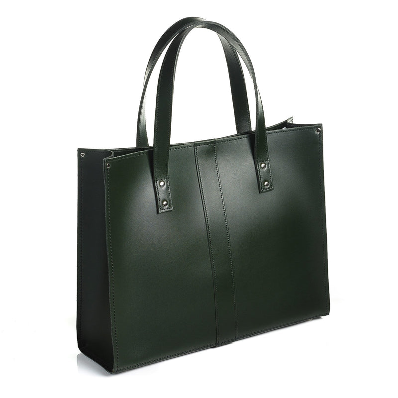 Ivy Green Leather Shopper - Shopper - Zatchels