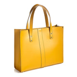 Yellow Ochre Leather Shopper - Shopper - Zatchels