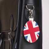Union Jack oval bag charm