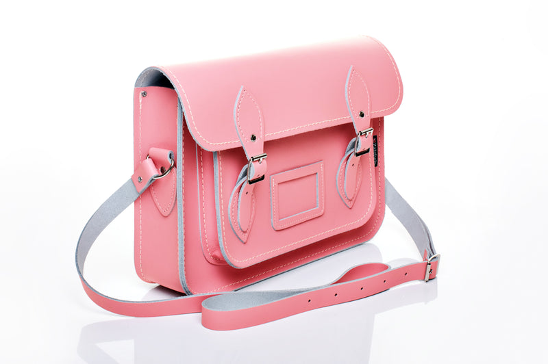 Zatchels Pastel Baby Pink Handmade Leather Satchel 4 Sizes