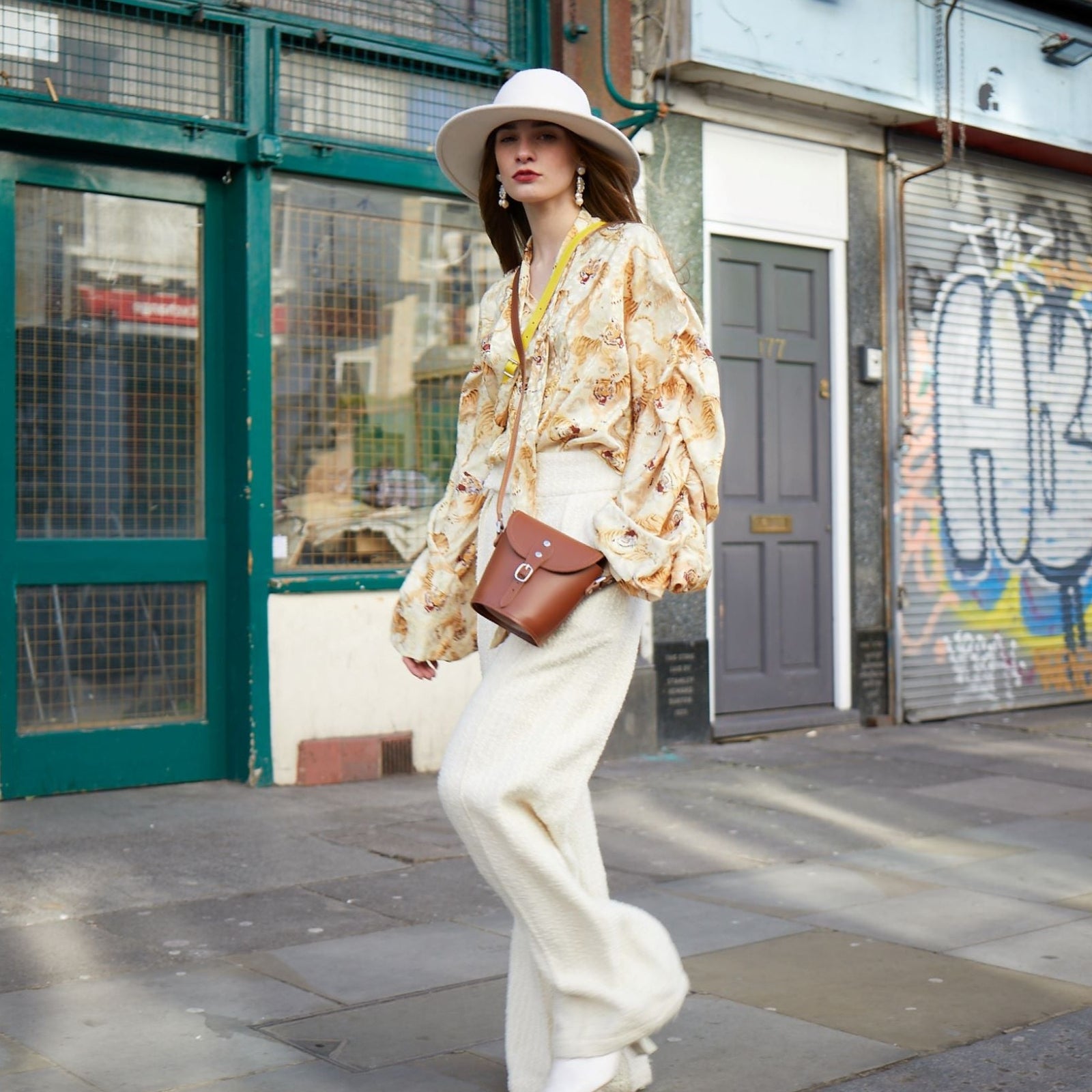 Zatchels Chestnut Leather Barrel Bag Handmade In The UK