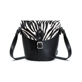 Zebra Leather Barrel Bag - Barrel Bag - Zatchels