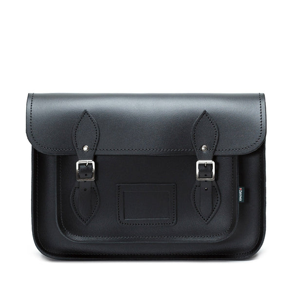 Black Leather Satchel - Satchel - Zatchels